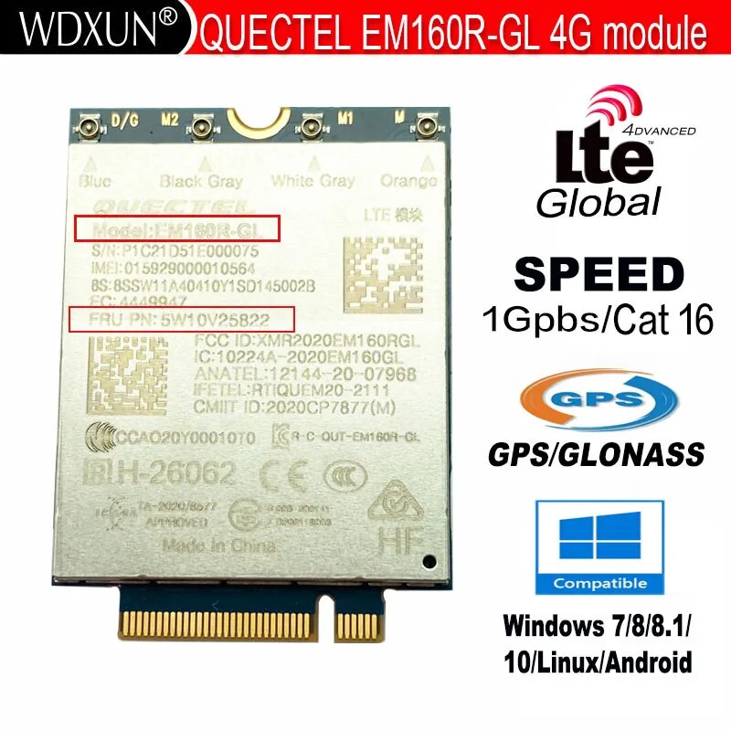 Quectel LTE Cat16 M.2 , GPS ۷γ, ũе f..